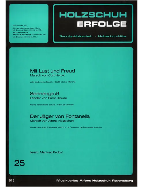 Holzschuh Erfolge, Band 25